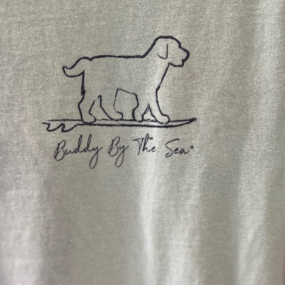Buddy by the Sea “surfing dog” t-shirt size small in used condition - Picture 5 of 6